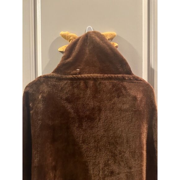 NWOT Northpoint Kids Brown Reindeer Hooded Blanket with Hand Pockets - Picture 9 of 9
